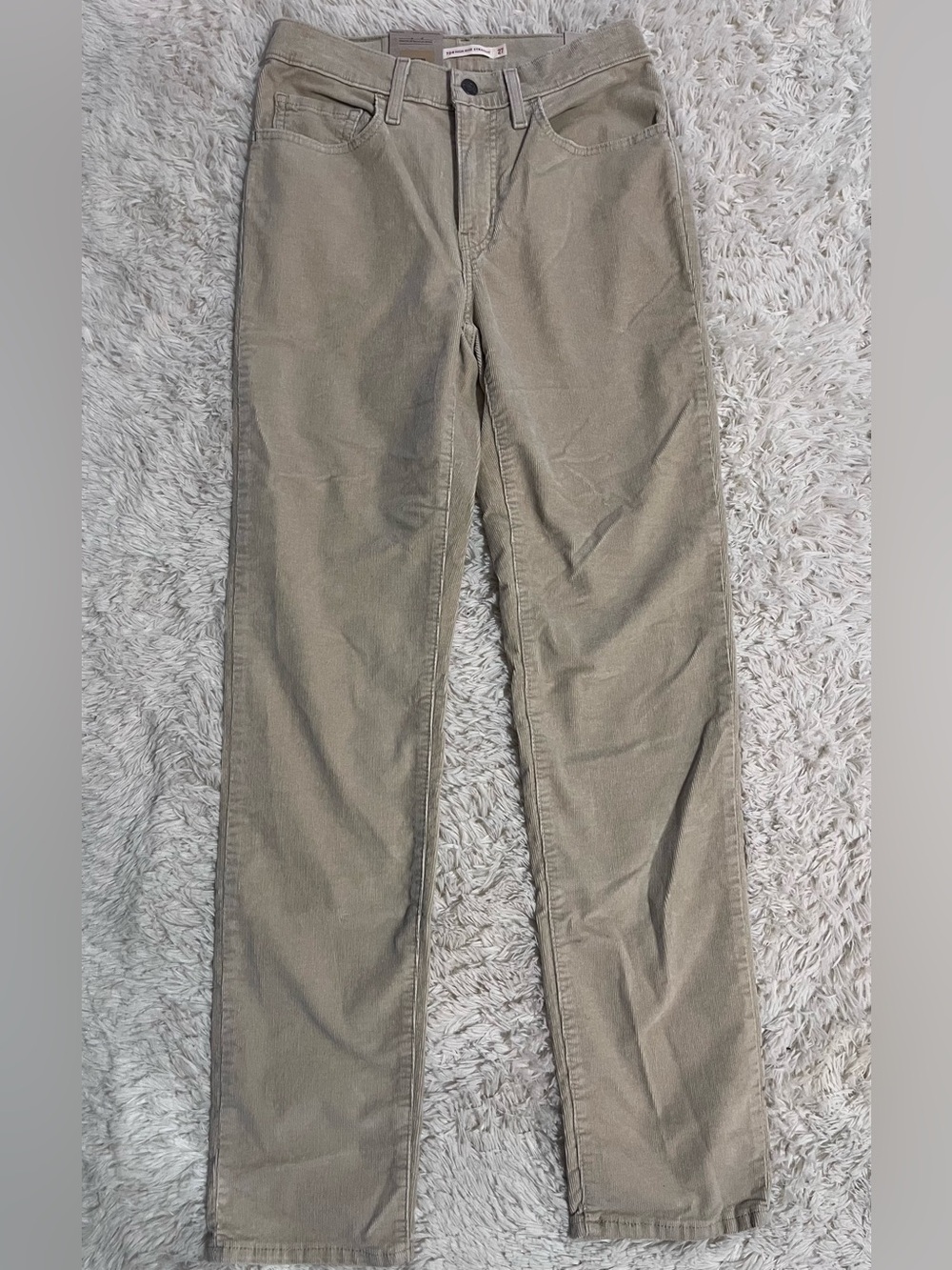 Levi's Women’s Tan Corduroy Straight-Leg Pants Size 27x32